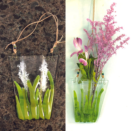 Hanging Vase Collection photo - with and without fresh flowers.