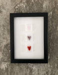 Framed Art with Three Hearts