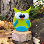 Single Owls on Wood Base